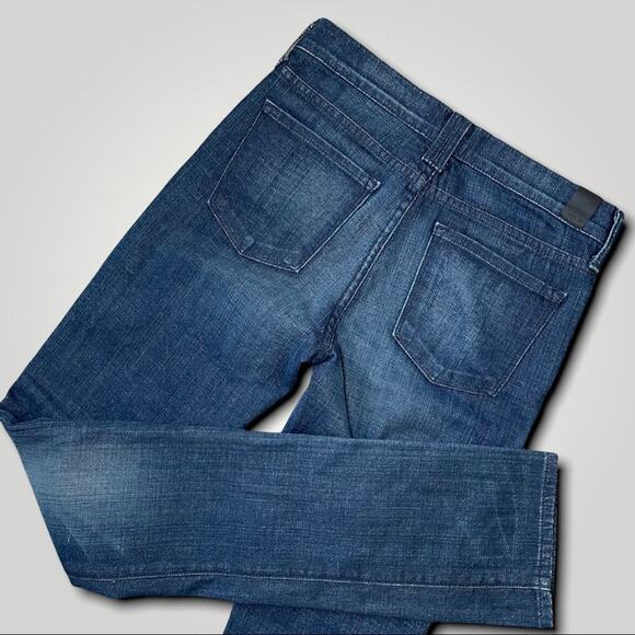 VINCE DARK PREPPY PREMIUM SEXY SKINNY DENIM BLUE JEANS SMALL 25 - Picture 2 of 7